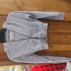 Aero grey cropped zip up XS hoodie